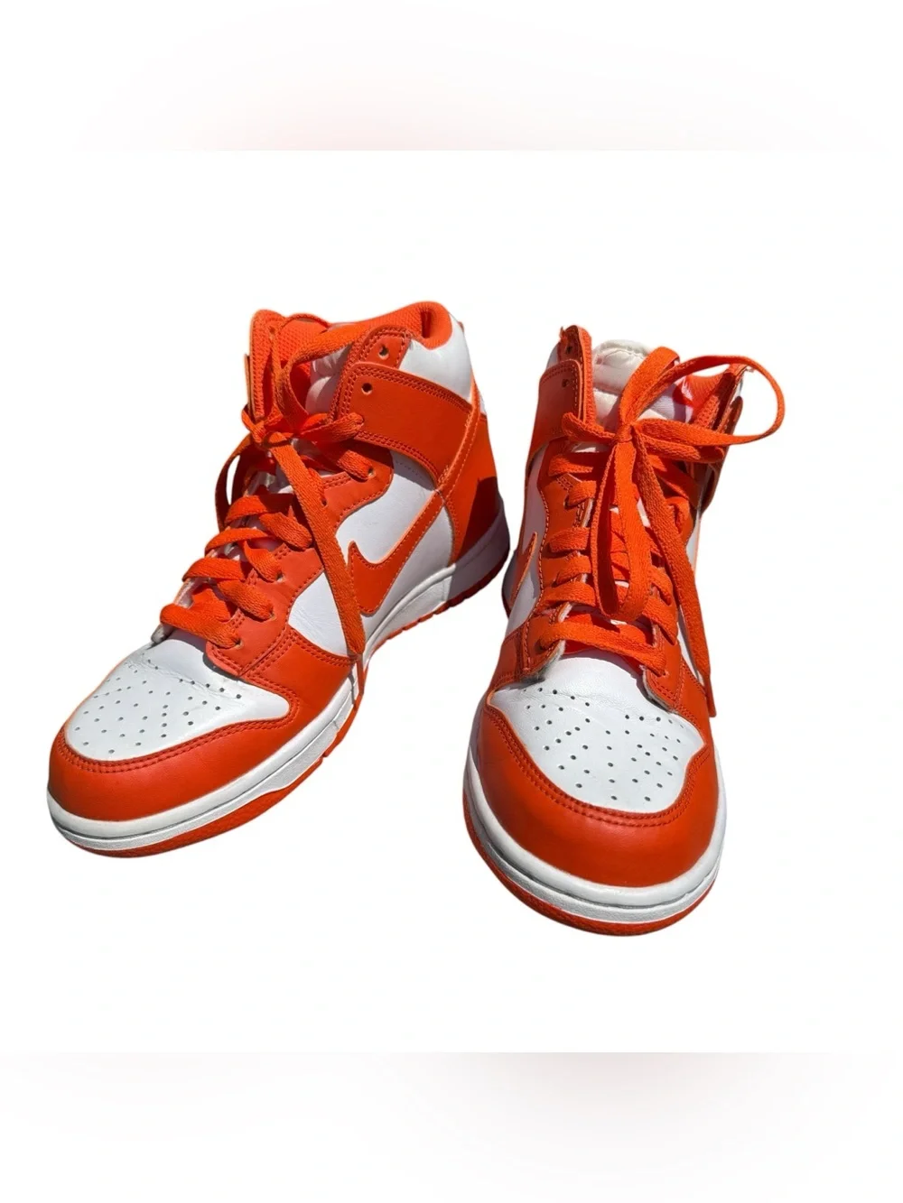 Nike Dunk High Syracuse Women’s 7.5 Orange White Leather Sneakers 6Y Retro